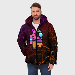 Куртка зимняя мужская Among Us x Brawl Stars, цвет: 3D-черный — фото 2