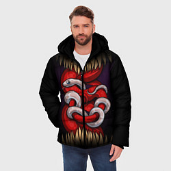 Куртка зимняя мужская Monster and snake, цвет: 3D-красный — фото 2