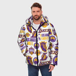 Куртка зимняя мужская LAKERS LOGO, цвет: 3D-красный — фото 2