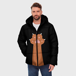 Куртка зимняя мужская Лапа медведя, цвет: 3D-черный — фото 2