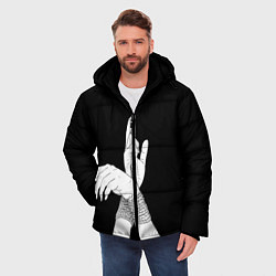 Куртка зимняя мужская Связанные руки эстетика, цвет: 3D-черный — фото 2