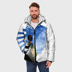 Куртка зимняя мужская Атака титанов, цвет: 3D-черный — фото 2