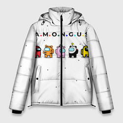 Куртка зимняя мужская Among Us Белый Космос, цвет: 3D-светло-серый