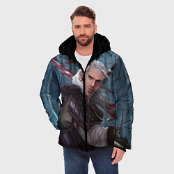 Куртка зимняя мужская Ведьмак 2, цвет: 3D-черный — фото 2