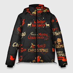 Куртка зимняя мужская Сhristmas Holiday, цвет: 3D-черный
