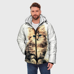 Куртка зимняя мужская Котёнок, цвет: 3D-красный — фото 2