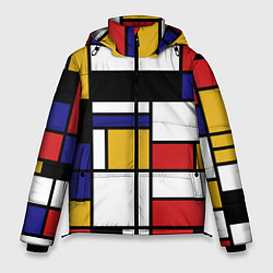 Куртка зимняя мужская Color blocking цвета 3D-черный — фото 1