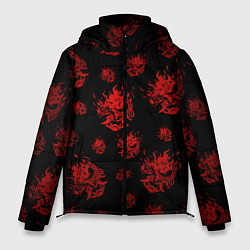 Мужская зимняя куртка Samurai pattern - красный