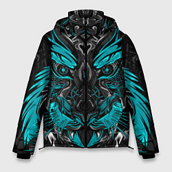 Куртка зимняя мужская Абстракция тигр, цвет: 3D-черный