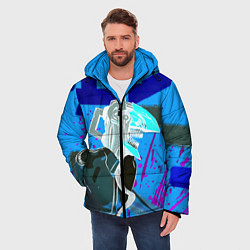 Куртка зимняя мужская Человек Бензопила, цвет: 3D-светло-серый — фото 2