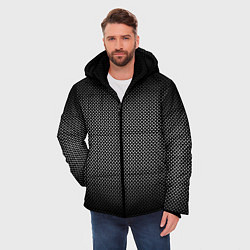 Куртка зимняя мужская Абстракция точки, цвет: 3D-черный — фото 2