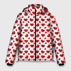 Куртка зимняя мужская Сердечки, цвет: 3D-светло-серый