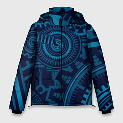 Куртка зимняя мужская Steampunk Mechanic Blue, цвет: 3D-светло-серый