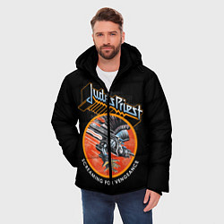 Куртка зимняя мужская Judas Priest, цвет: 3D-светло-серый — фото 2