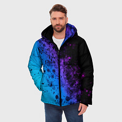 Куртка зимняя мужская Неоновые Краски, цвет: 3D-черный — фото 2