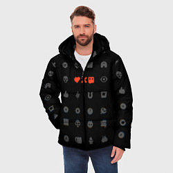 Куртка зимняя мужская Любовь, смерть и роботы, цвет: 3D-черный — фото 2