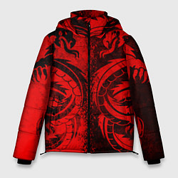 Куртка зимняя мужская BLACK RED DRAGONS TATOO, цвет: 3D-черный