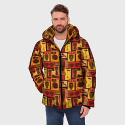 Куртка зимняя мужская Ударные Инструменты, цвет: 3D-красный — фото 2