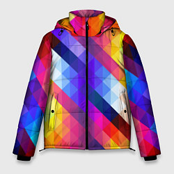 Мужская зимняя куртка Пиксельная радуга