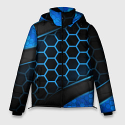 Мужская зимняя куртка 3D luxury blue 3Д СОТЫ и плиты
