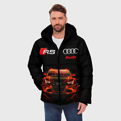 Куртка зимняя мужская AUDI RS 5 FIRE АУДИ РС 5, цвет: 3D-черный — фото 2
