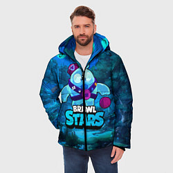 Куртка зимняя мужская Сквик Squeak Brawl Stars, цвет: 3D-черный — фото 2