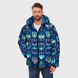 Куртка зимняя мужская Совы, цвет: 3D-светло-серый — фото 2