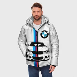 Куртка зимняя мужская BMW БМВ M PERFORMANCE, цвет: 3D-светло-серый — фото 2