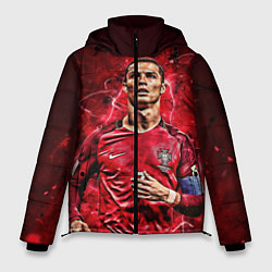 Куртка зимняя мужская Cristiano Ronaldo Portugal, цвет: 3D-красный