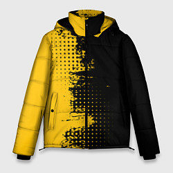 Куртка зимняя мужская ЧЕРНО ЖЕЛТЫЙ ГРАНЖ GRUNGE Z, цвет: 3D-черный