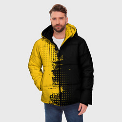 Куртка зимняя мужская ЧЕРНО ЖЕЛТЫЙ ГРАНЖ GRUNGE Z, цвет: 3D-черный — фото 2