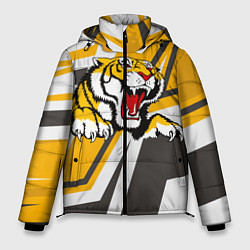 Куртка зимняя мужская Тигр, цвет: 3D-красный
