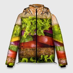 Куртка зимняя мужская Бургер, цвет: 3D-черный