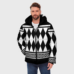 Куртка зимняя мужская Абстракционизм, цвет: 3D-черный — фото 2