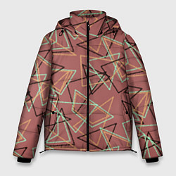 Куртка зимняя мужская Террактовый геометрический, цвет: 3D-черный