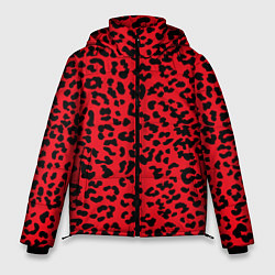 Куртка зимняя мужская Леопард Красный, цвет: 3D-черный