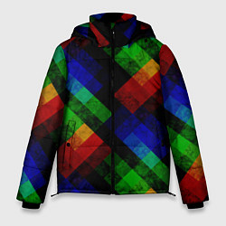 Мужская зимняя куртка Разноцветный мраморный узор