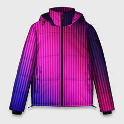 Куртка зимняя мужская Фиолетово-малиновый градиент, цвет: 3D-черный
