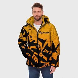 Куртка зимняя мужская ВОРОНЫ ХЕЛЛОУИН CROWS HALLOWEEN, цвет: 3D-черный — фото 2