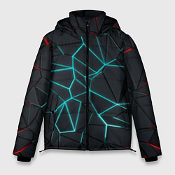 Куртка зимняя мужская Геометрический фон, цвет: 3D-черный
