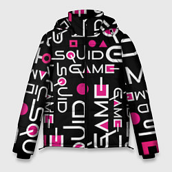 Куртка зимняя мужская SQUID GAME ЛОГО PINK, цвет: 3D-светло-серый