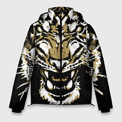 Куртка зимняя мужская Рычание джунглей, цвет: 3D-черный