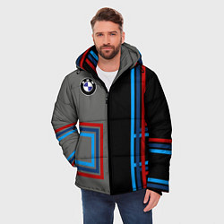 Куртка зимняя мужская Автомобиль BMW БМВ, цвет: 3D-красный — фото 2