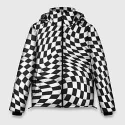 Мужская зимняя куртка Черно-белая клетка Black and white squares