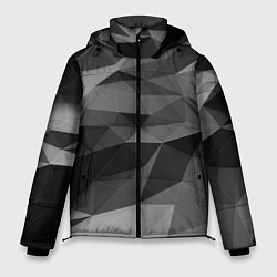 Куртка зимняя мужская Чб абстракция, цвет: 3D-светло-серый