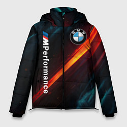 Куртка зимняя мужская BMW M PERFORMANCE NEON БМВ М НЕОН, цвет: 3D-светло-серый
