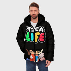 Куртка зимняя мужская Toca Life: Friends, цвет: 3D-черный — фото 2