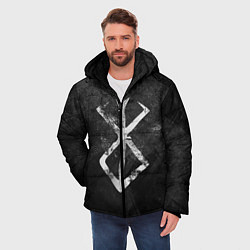 Куртка зимняя мужская BERSERK LOGO GRUNGE, цвет: 3D-черный — фото 2