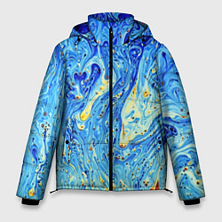 Куртка зимняя мужская Сползающие краски, цвет: 3D-черный