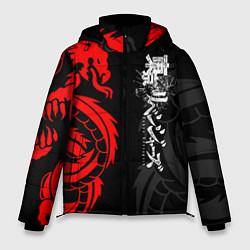 Куртка зимняя мужская Токийские Мстители: Красный дракон, цвет: 3D-черный